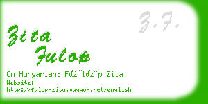zita fulop business card
